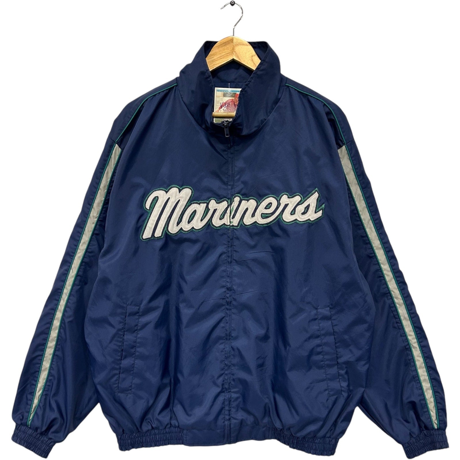 Vintage Seattle Mariners Spellout MLB Full Zip Bomber Jacket