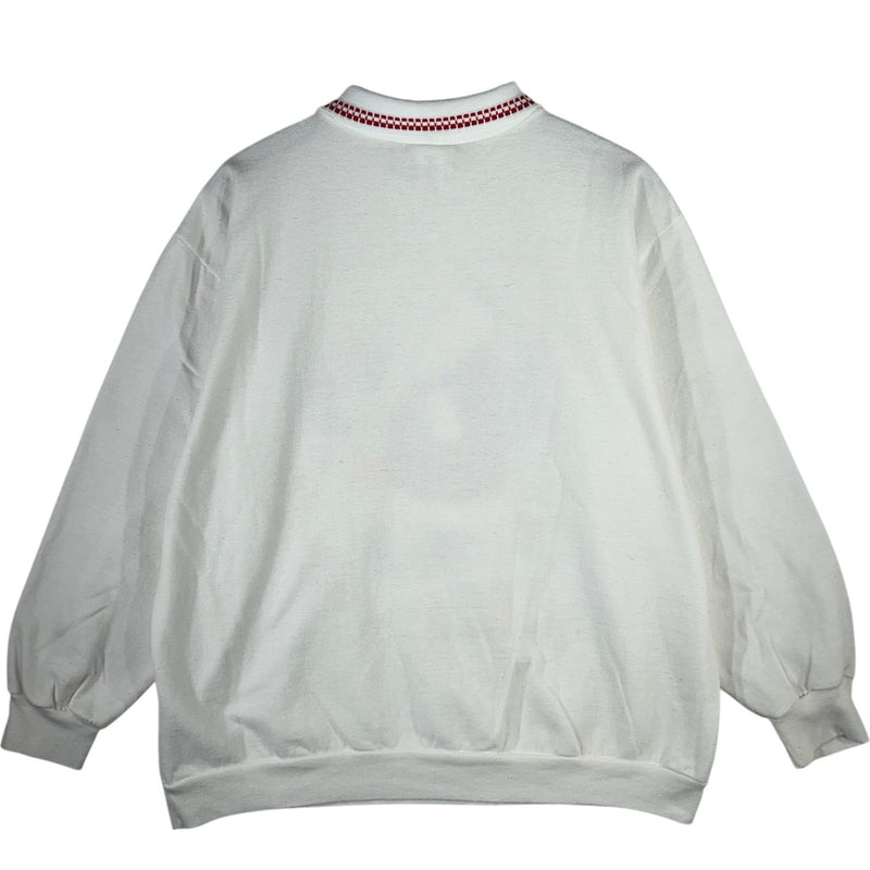 Vintage Santa "Christmas Wishes" Holiday Collared Crewneck