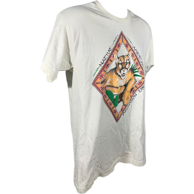 Vintage Native American Mountain Lion Nature Tee