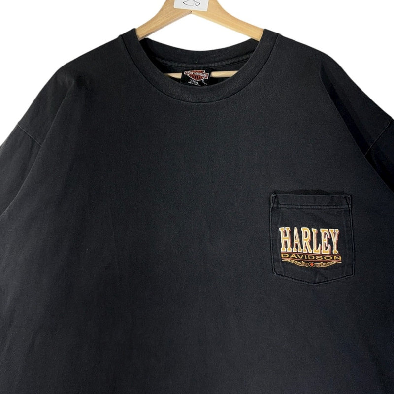Vintage Harley Davidson Logo Chest Pocket T-Shirt