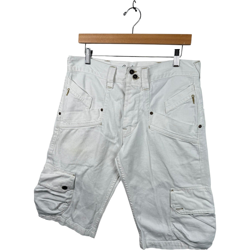 Vintage Pepe Jeans Cargo Tactical Straight Leg Denim Shorts 34