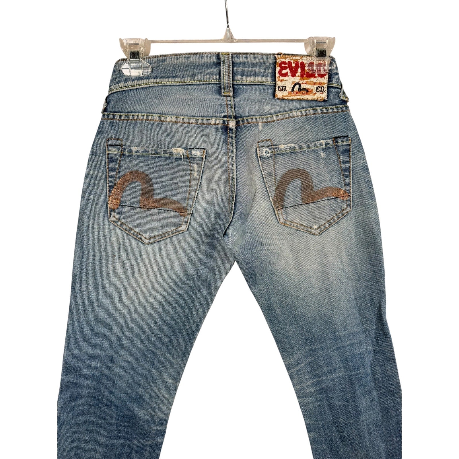 Vintage Evisu Slim Fit Seagull Logo Denim Jeans 29