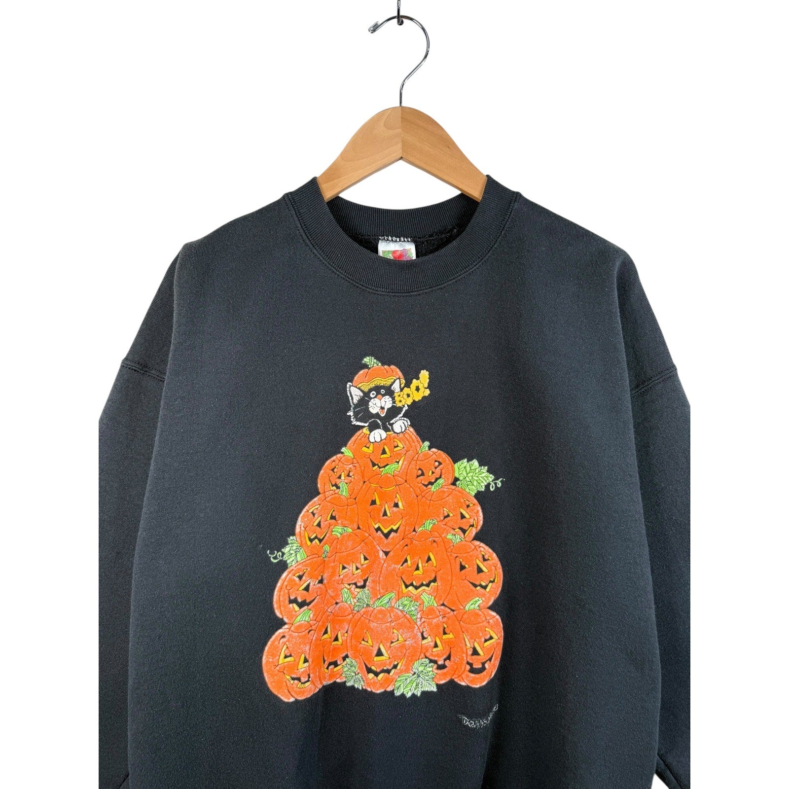 Vintage Halloween Jack-O’-Lantern Pumpkin Crewneck