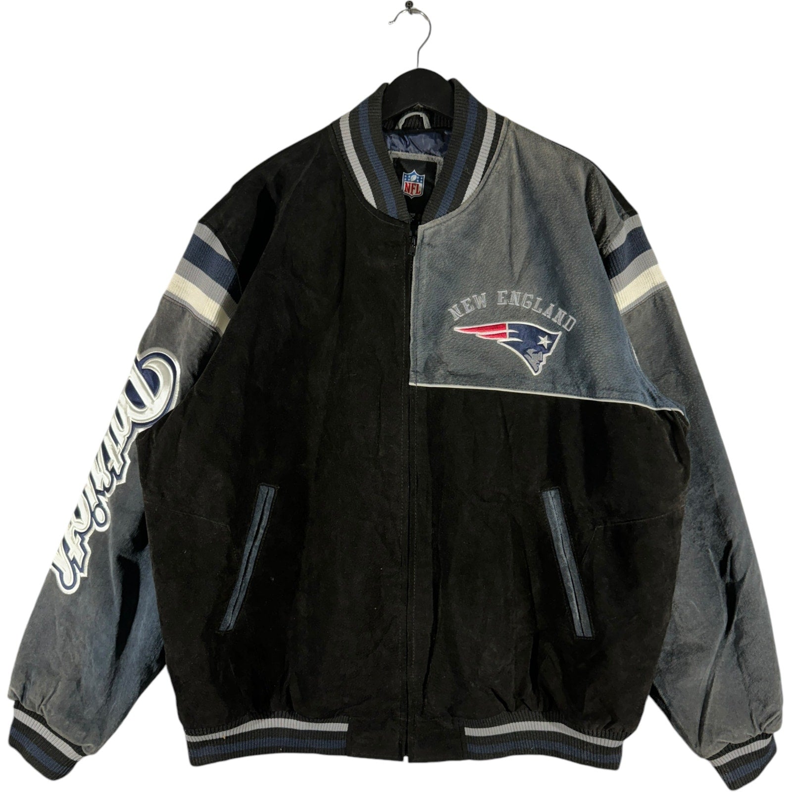 Vintage NFL New England Patriots Big Helmet Bomber Jacket