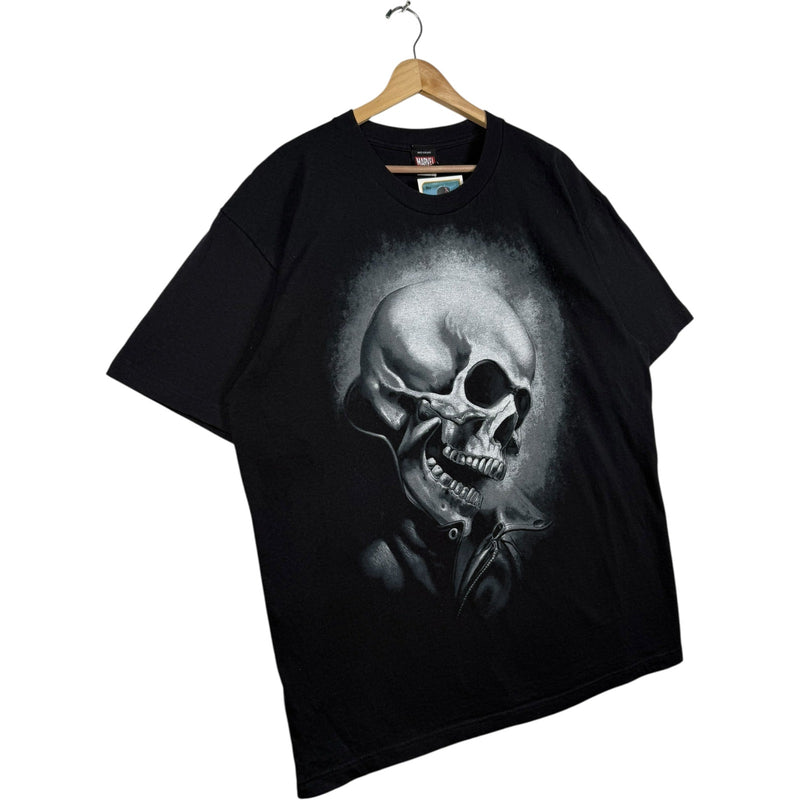 Vintage Marvel Skull Goth Graphic Short Sleeve T-Shirt