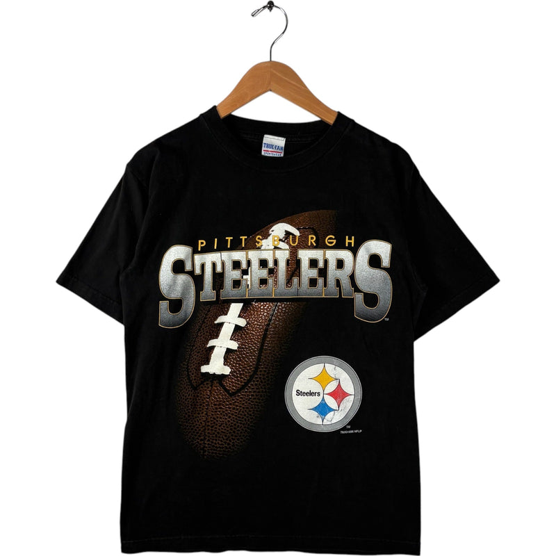 Vintage Pittsburgh Steelers Large Spellout Football NFL Tee