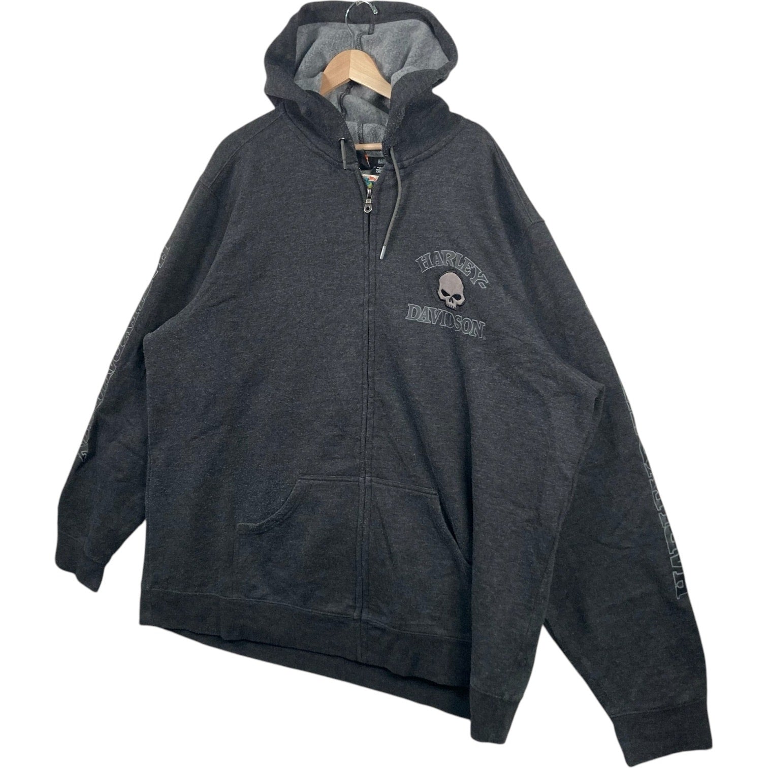 Vintage Harley Davidson Motorcycle Zip Up Hoodie