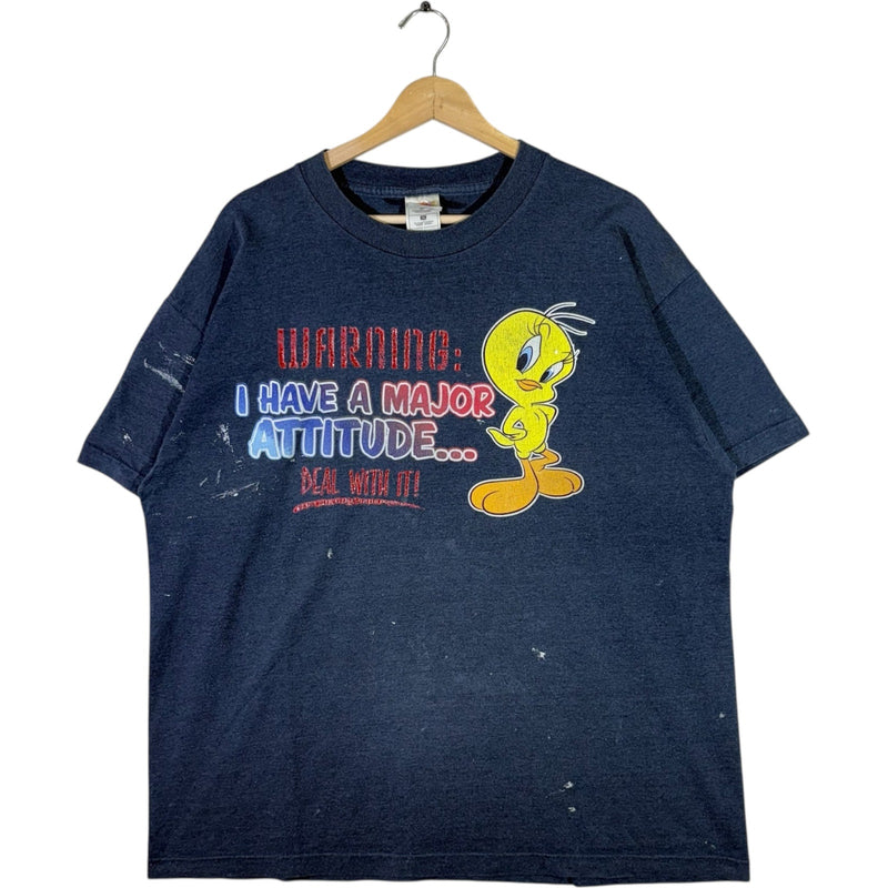 Vintage Warning I Have A Major Attitude Tweety Bird Tee