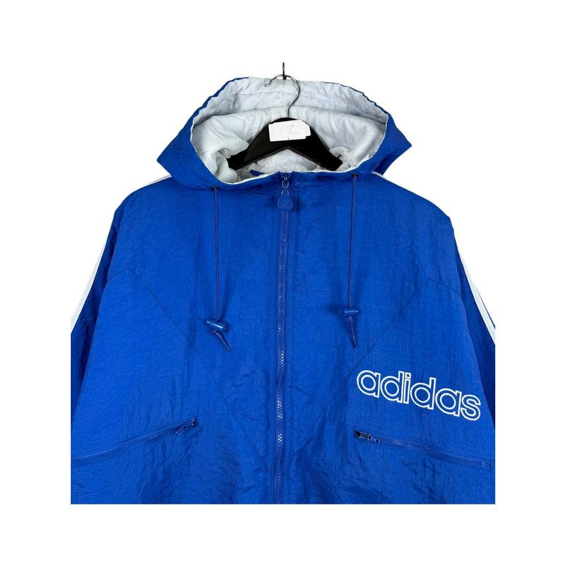 Vintage Adidas Trefoil Hooded Full Zip Windbreaker