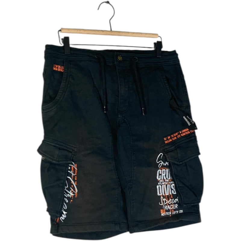 Vintage Denim 1982 Graphic Utility Cargo Shorts 32x11