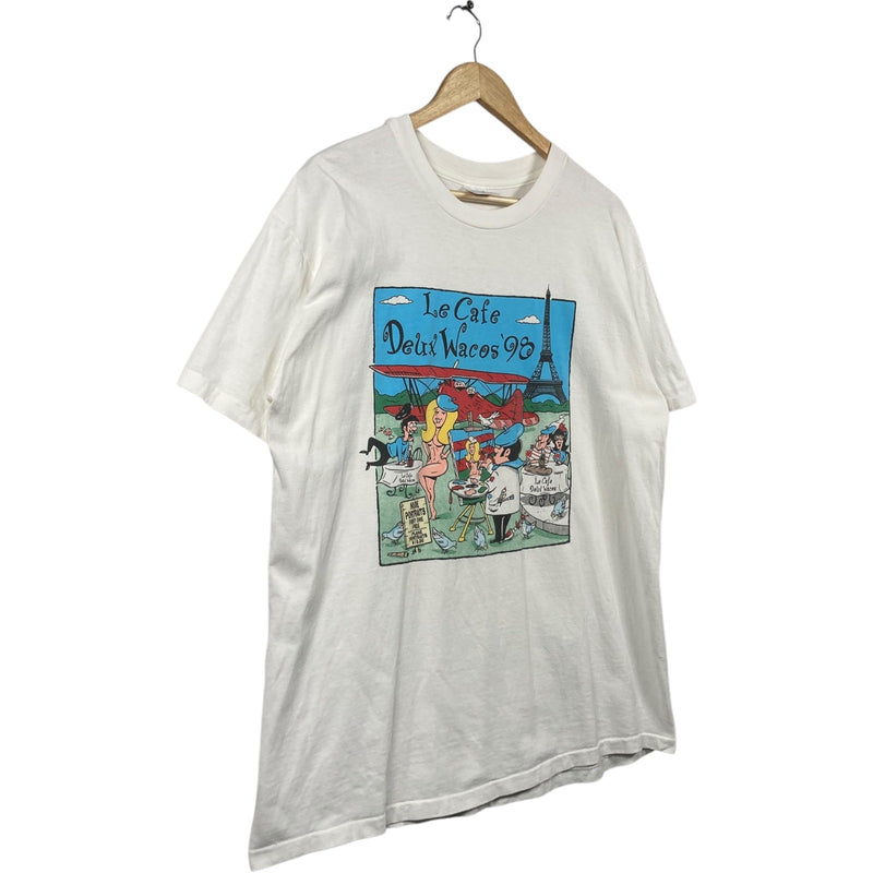 Vintage Anvil Le Cafe Deux Wacos '98 T-Shirt