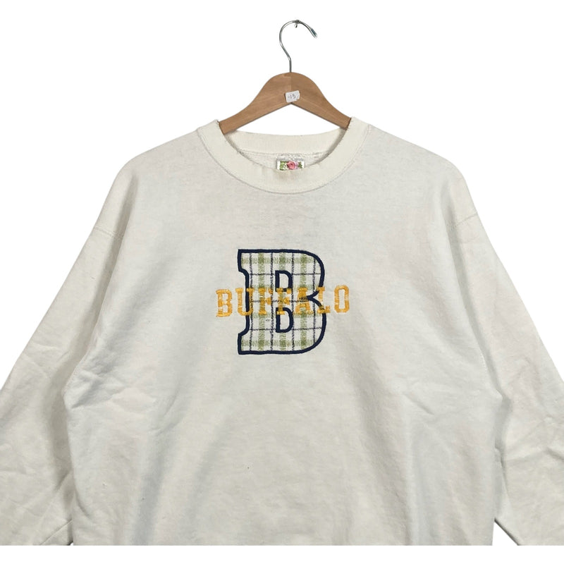 Vintage Buffalo State University Spellout Pullover Crewneck