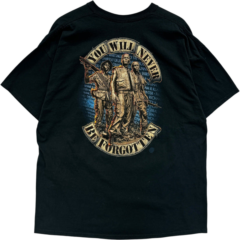 Vintage You Will Never Be Forgotten Vietnam War Memorial Tee