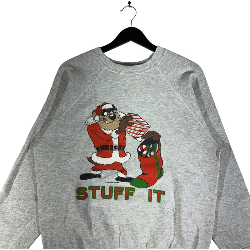 Vintage "Stuff It" Tasmanian Devil Christmas Crewneck