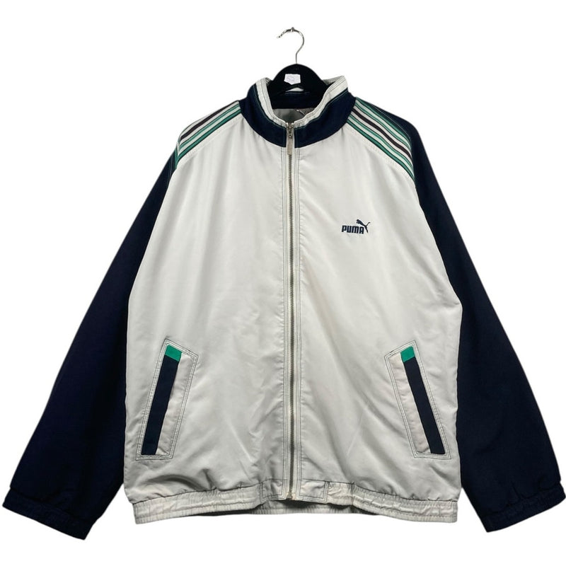 Vintage Puma Retro Striped Colorblock Full Zip Track Jacket
