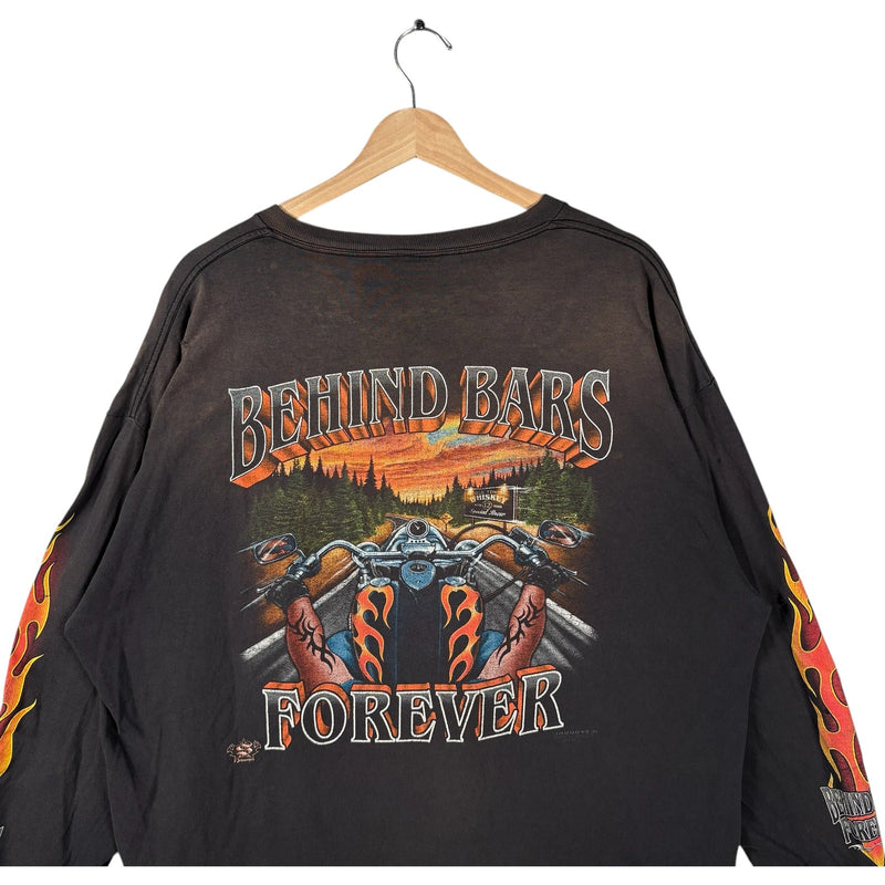 Vintage "Behind Bars Forever" Motorcycle Long Sleeve