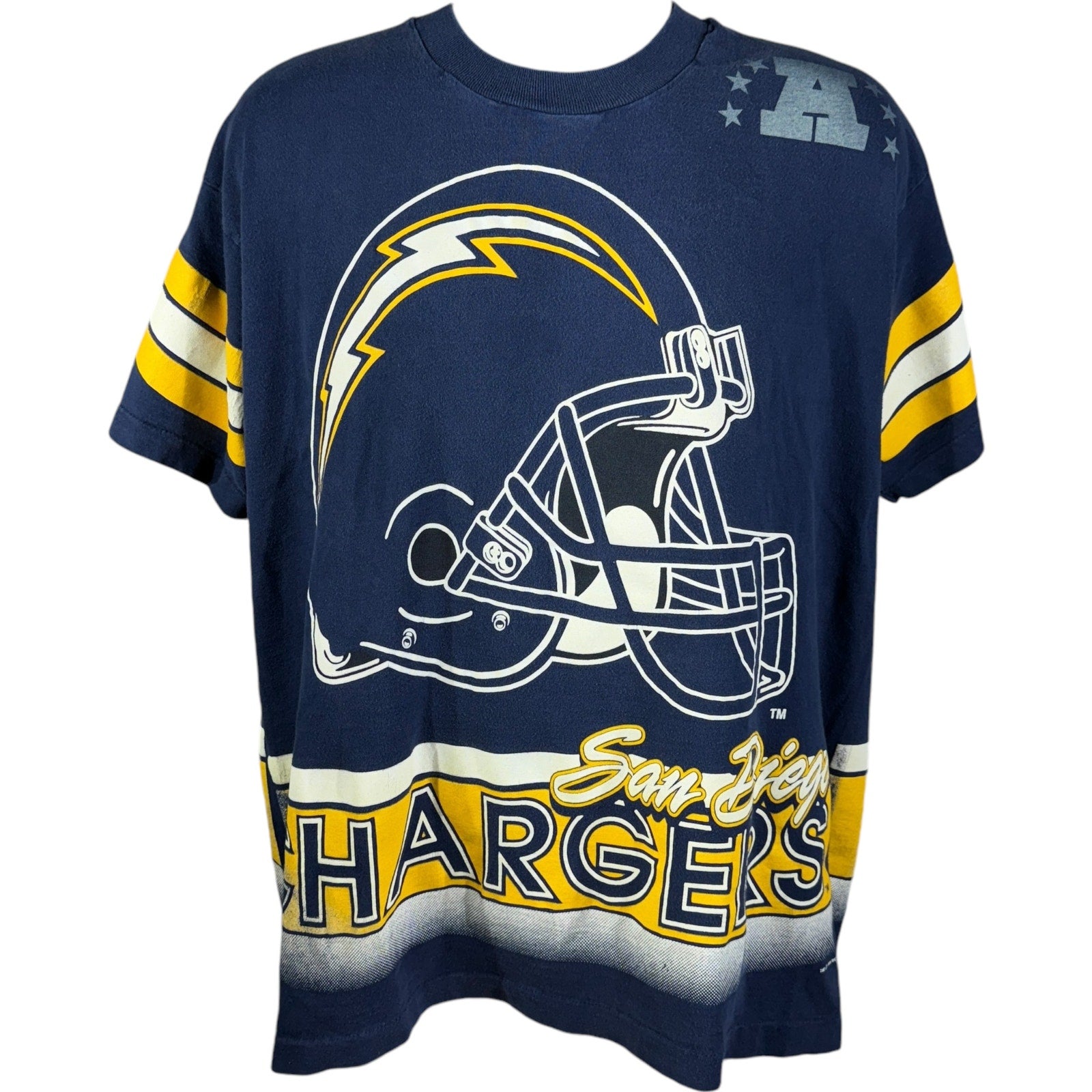 Vintage Salem Sportswear San Diego Chargers AOP Tee