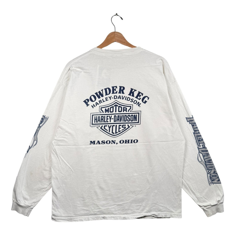 Vintage Harley Davidson Power Keg Mason Ohio Long Sleeve T-Shirt