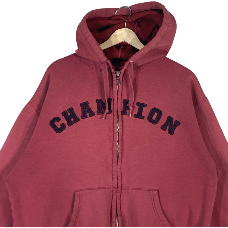 Vintage Champion Spellout Full Zip Hoodie