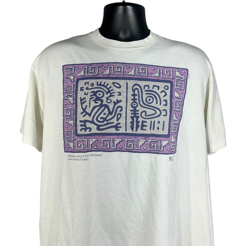 Vintage Aztec Stamp Design Graphic Tee