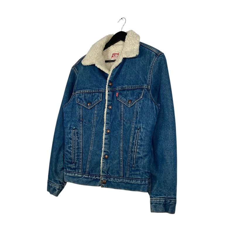 Vintage Levis Sherpa Lined Denim Trucker Jacket Medium