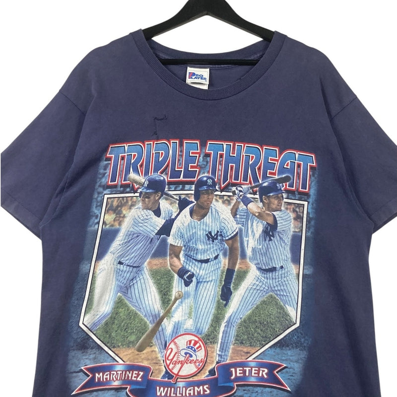 Vintage Pro Player New York Yankees Derek Jeter, Tino Martinez & Devin Williams MLB T-Shirt