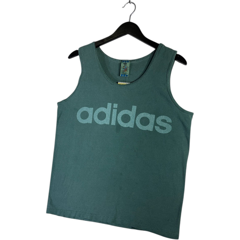 Vintage Adidas Spell Out Print Tank Top