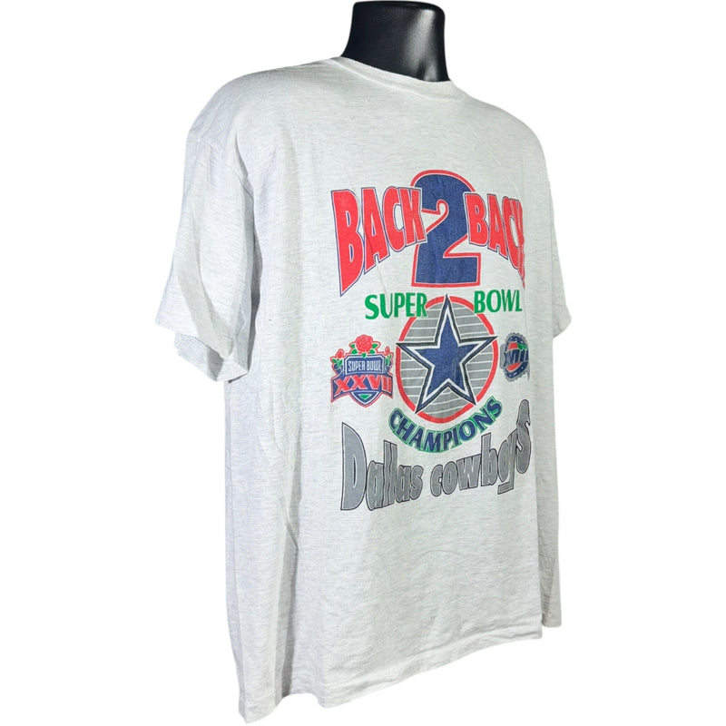 Vintage Dallas Cowboys Back To Back Super Bowl Champions Tee 90s