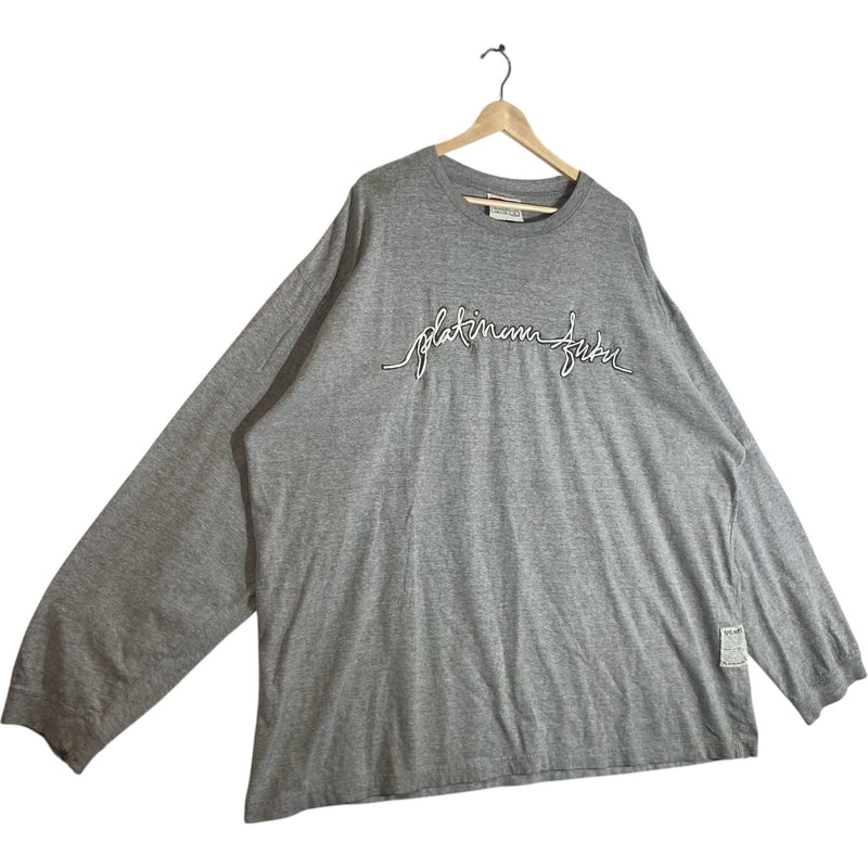 Vintage Platinum Fubu Cursive Spell Out Long Sleeve