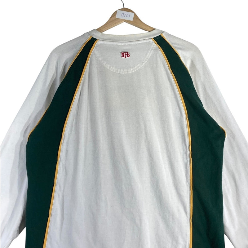 Vintage Green Bay Packers Colorblock NFL Long Sleeve T-Shirt