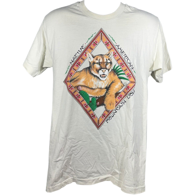 Vintage Native American Mountain Lion Nature Tee