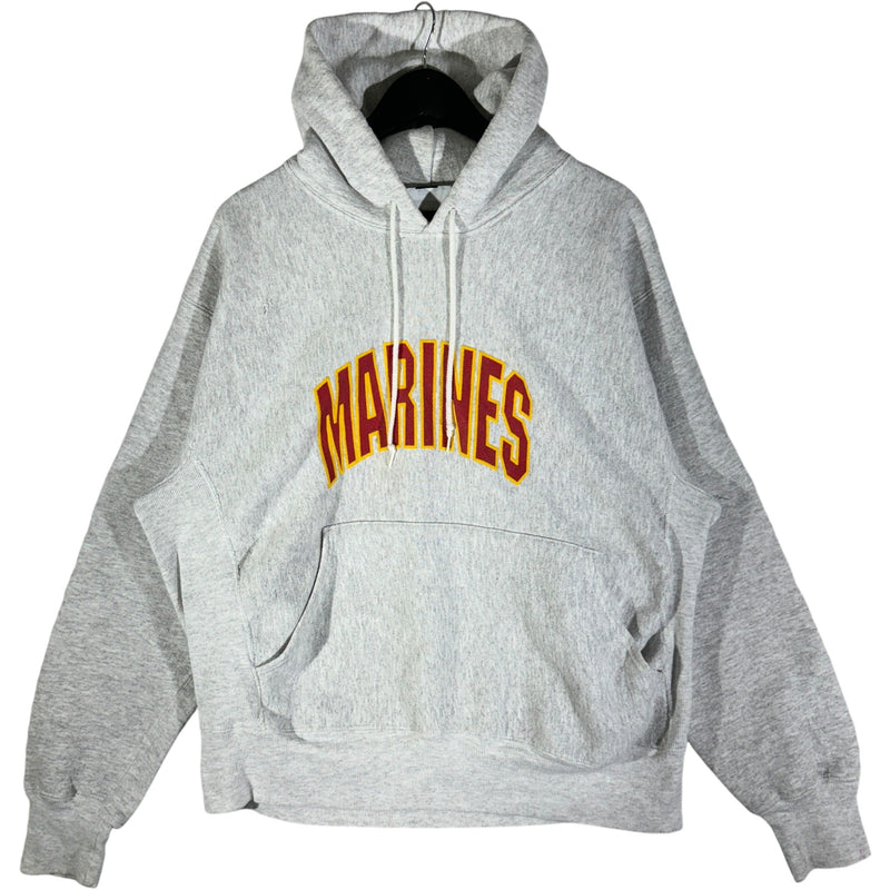 Vintage Marines Arch Spellout Hoodie 90's