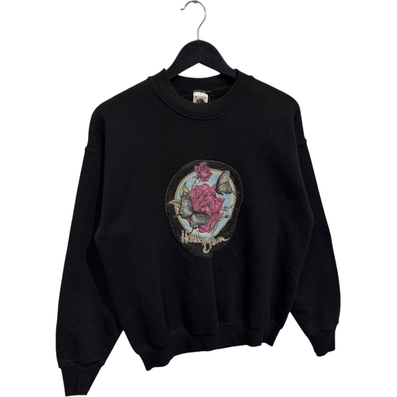 Vintage Women's Harley Davidson Rose & Butterflies Crewneck