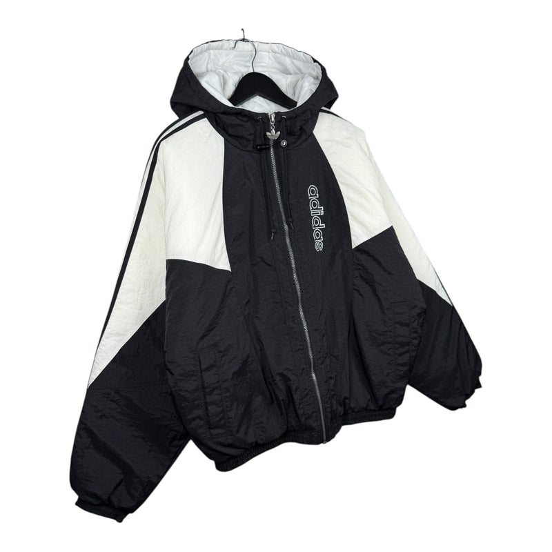 Vintage Adidas Full Zip Colorblock Hooded Windbreaker