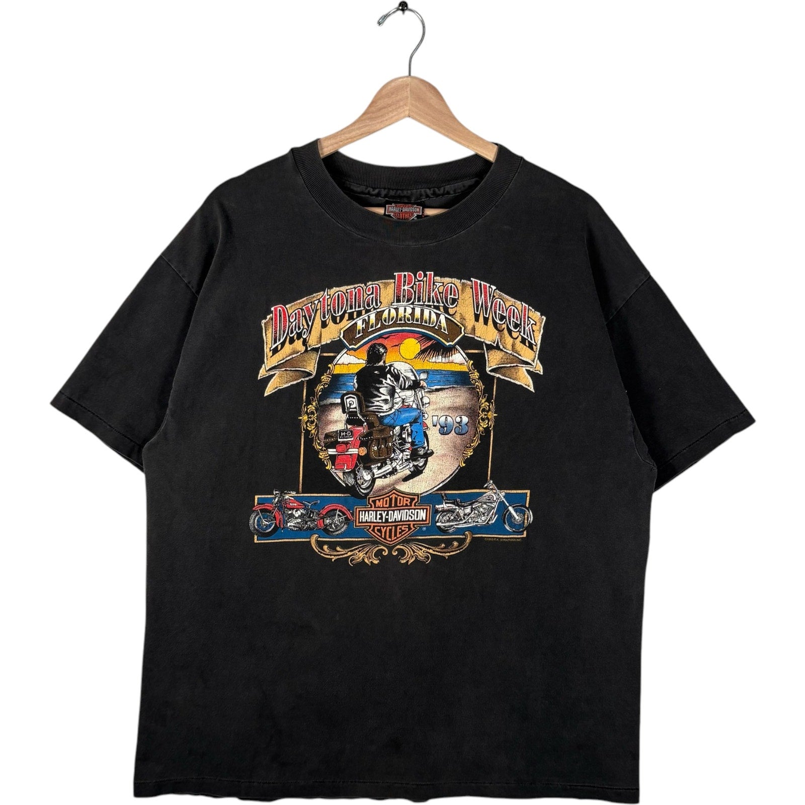 Vintage Harley Davidson Daytona Florida Bike Week Tee 1993