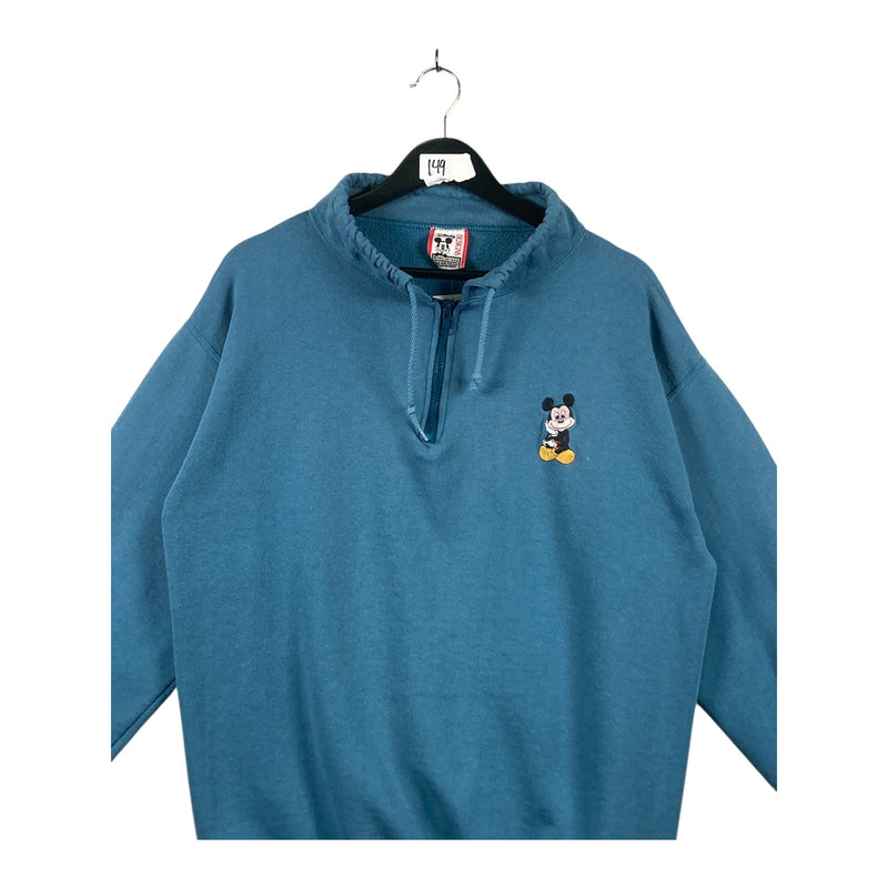 Vintage Disney Mickey Mouse Half Zip Hoodie