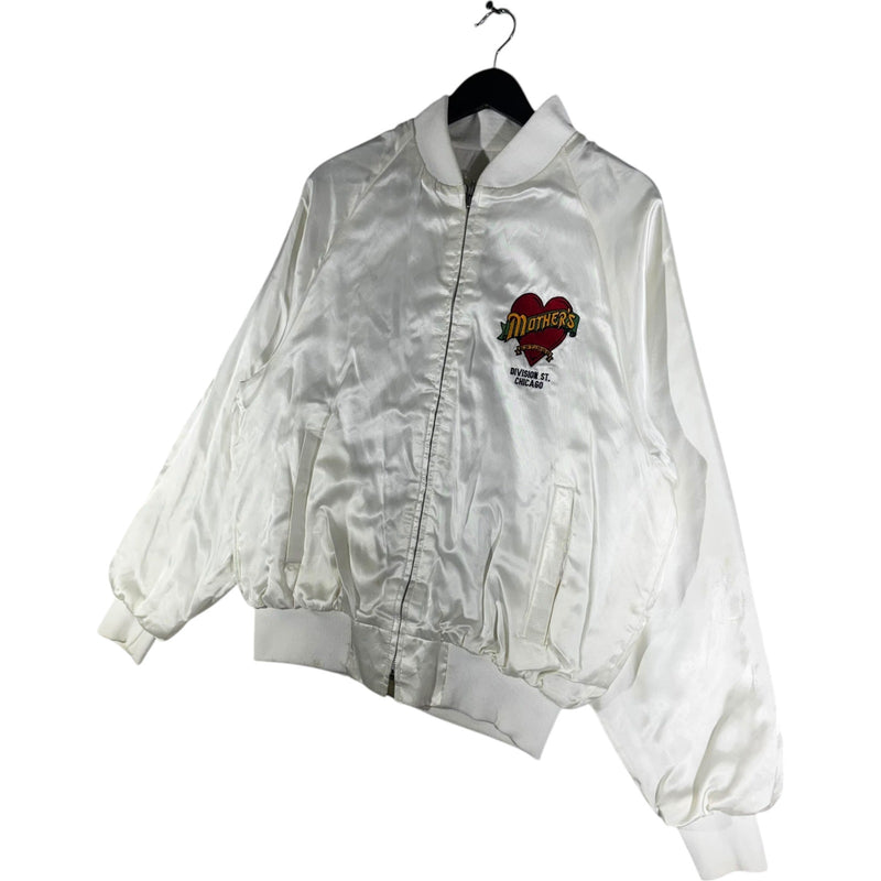 Vintage Mother's Chicago Souvenir Satin Bomber Jacket