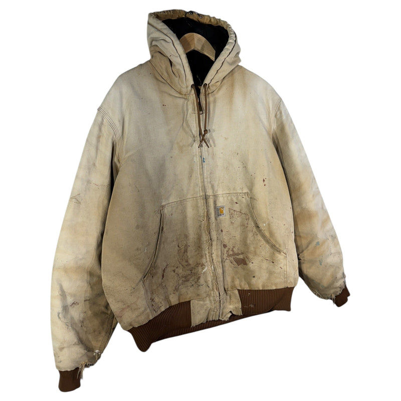 Vintage Carhartt Distressed Canvas Full Zip Workwear Jacket