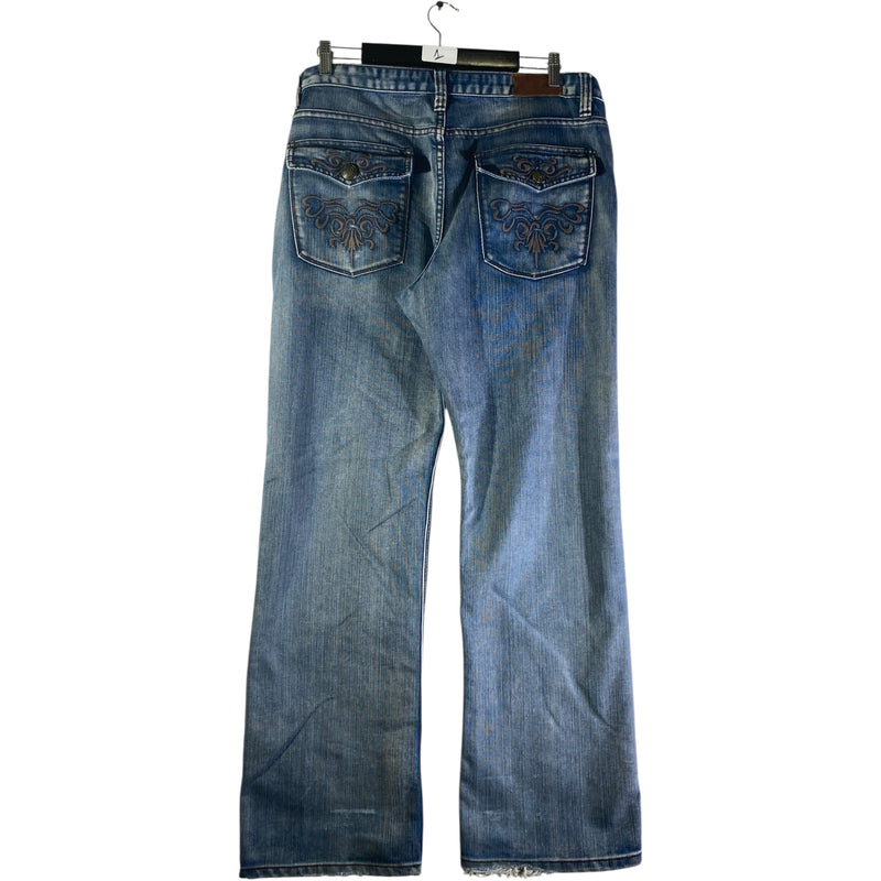 Vintage Xios Premium Distressed Straight Denim Jeans 36x32