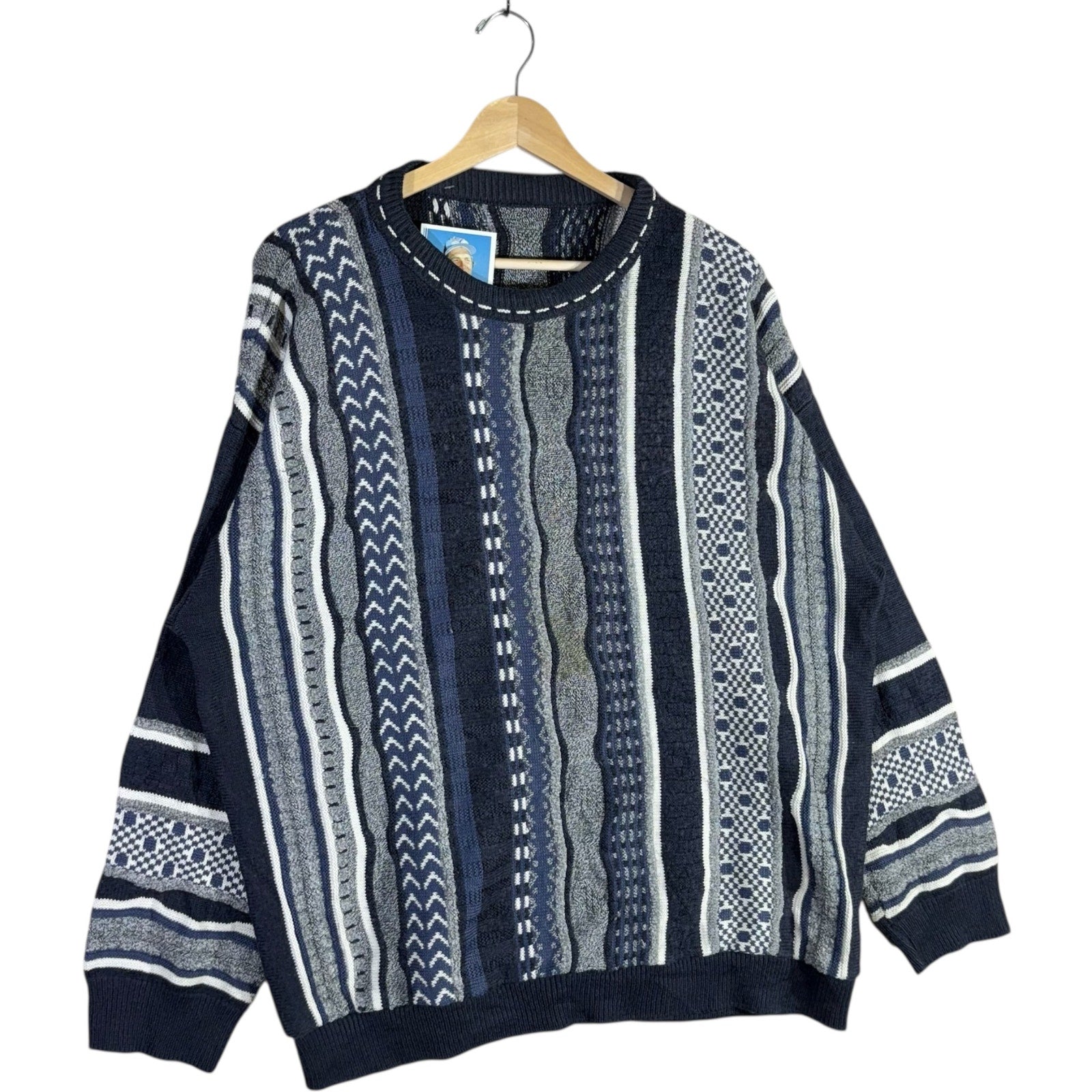 Vintage Patterned Knit Sweater