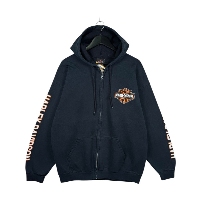 Vintage Harley Davidson Bar & Shield Zip Up Hoodie