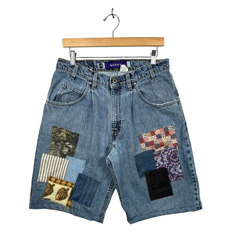 Vintage Levi's Baggy Patchwork Denim Jean Shorts 32