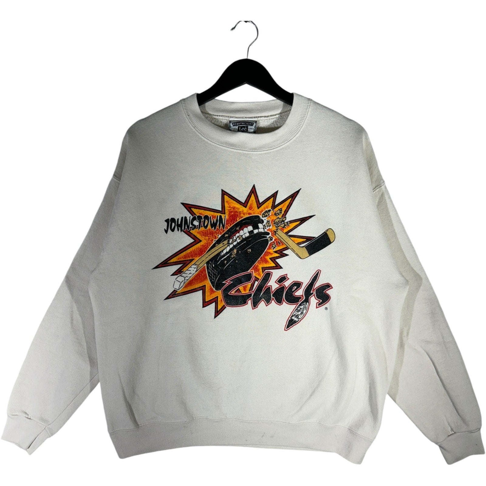 Vintage Johnstown Chiefs Hockey Crewneck 90s