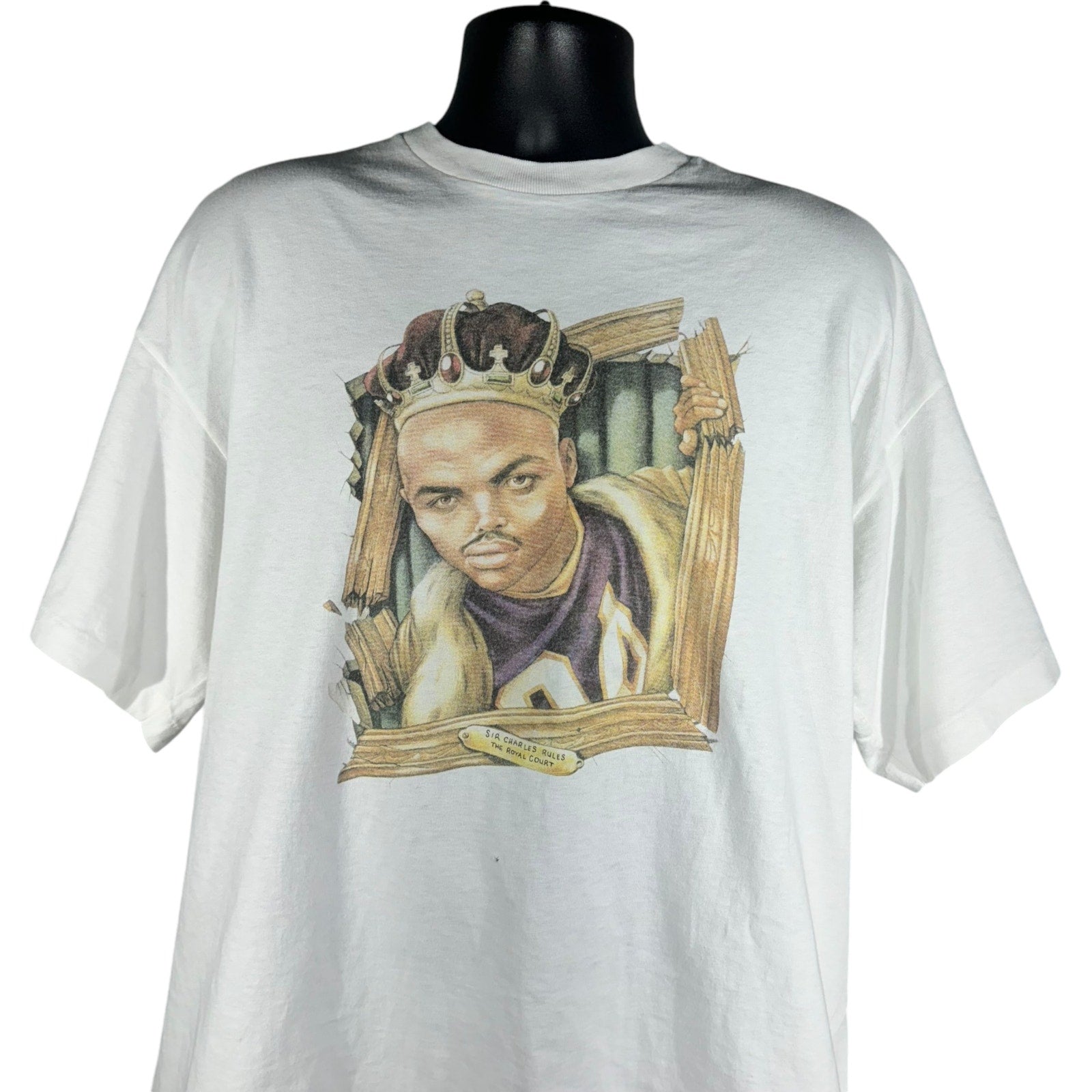 Vintage Charles Barkley "Rules The Royal Court" Nike Caricature Tee 90s