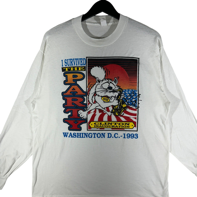 Vintage Bill Clinton Inauguration Political Long Sleeve 1993