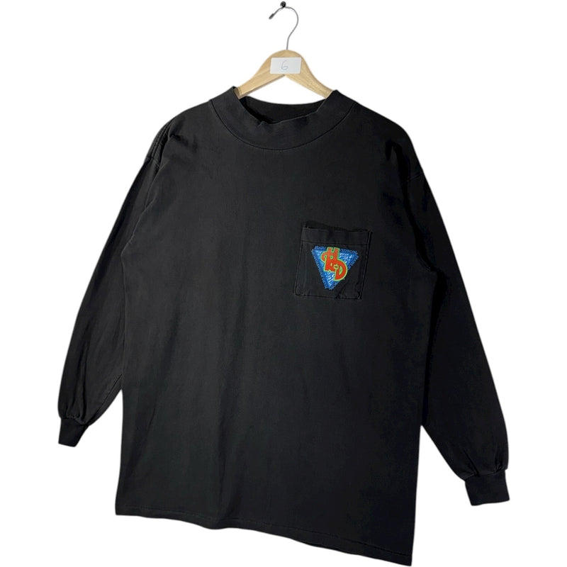 Vintage Harley Davidson Graphic Pocket Long Sleeve T-Shirt