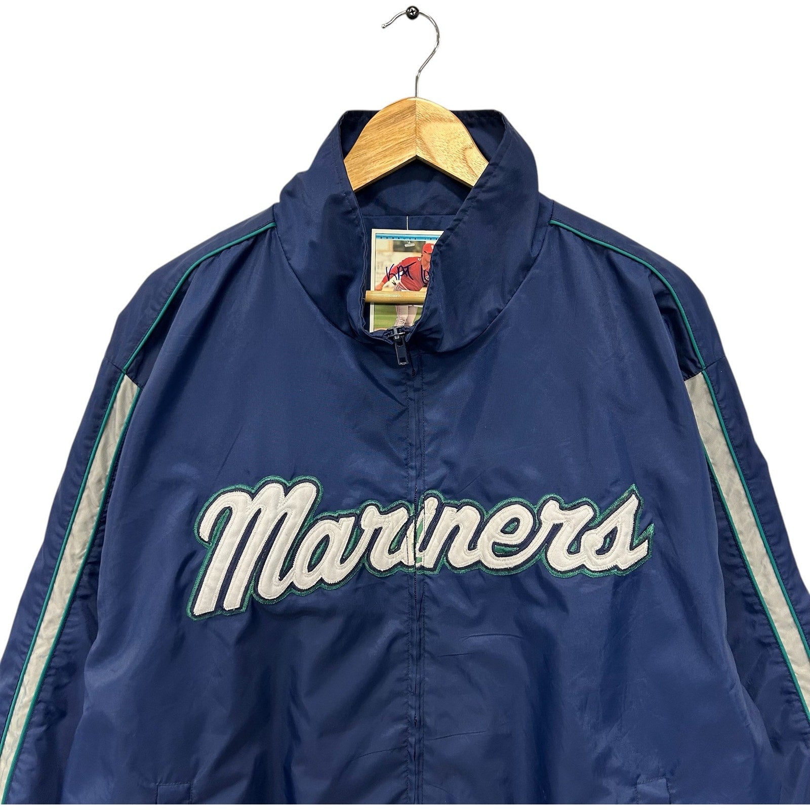 Vintage Seattle Mariners Spellout MLB Full Zip Bomber Jacket