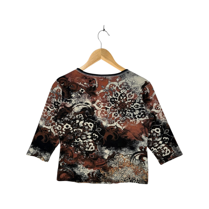 Vintage Floral 3/4 Sleeve Women's T-Shirt