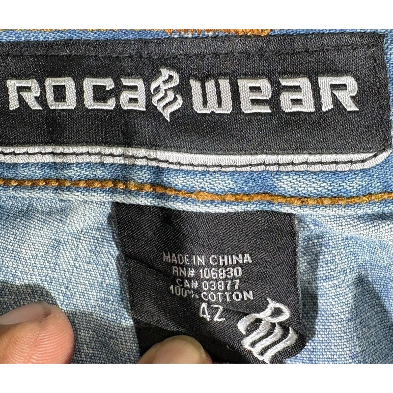 Vintage Rocawear Wide Leg Denim Shorts 38