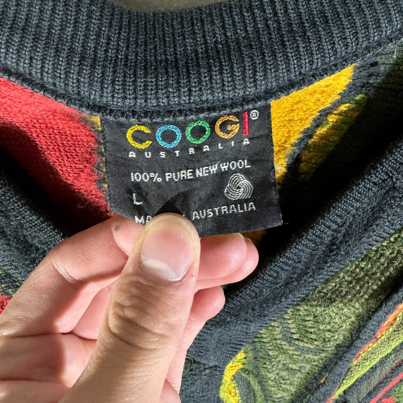 Vintage Coogi 3D Knit Button Up Cardigan Sweater